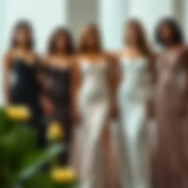 Fashion for Every Body Type Different body types represented in elegant simple evening dresses