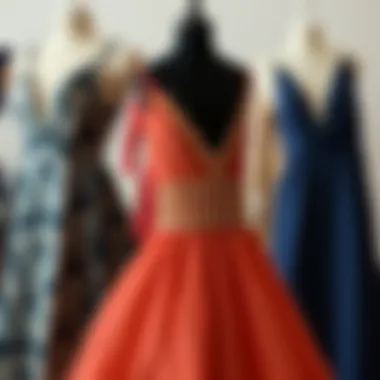Exploring Textures in Evening Wear A variety of textures in simple evening dresses emphasizing fabric choices