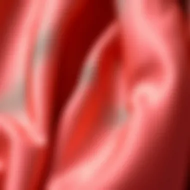 Close-up of luxurious fabric used in evening dresses