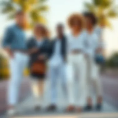 Stylish White Trousers Across Different Body Types Diverse body types showcasing stylish white trousers