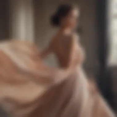 The Elegance of Chiffon: A Flowing Masterpiece Elegant chiffon dress showcasing flowing fabric