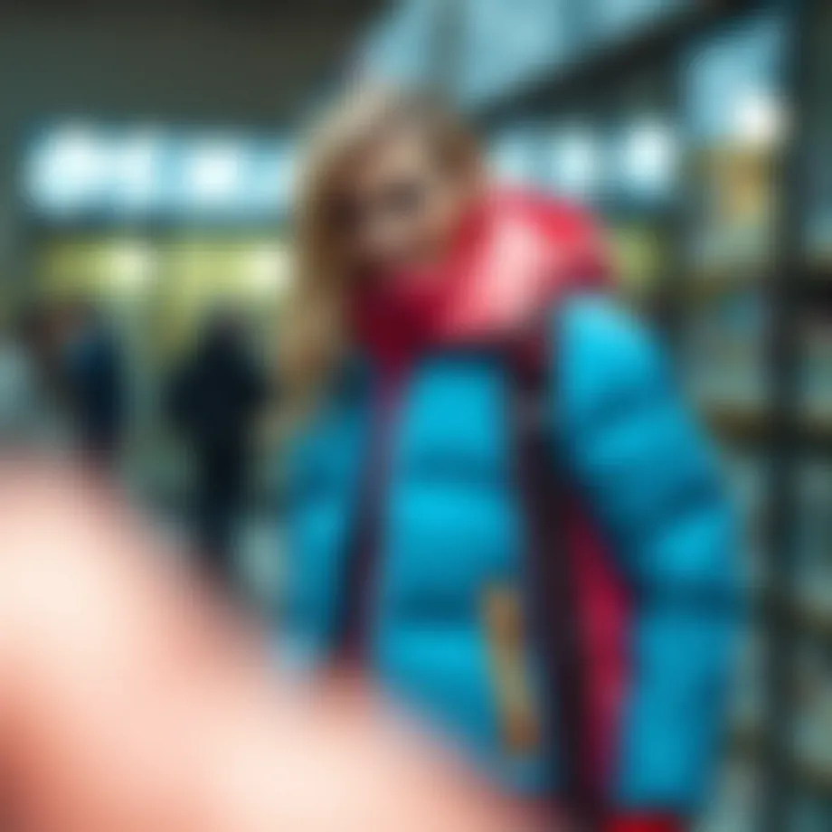 Vibrant puffer jacket showcasing a blend of style and functionality