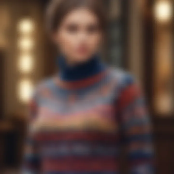 A vibrant collection of patterned knitwear showcasing various styles