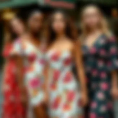 Diverse body types in chic floral dresses
