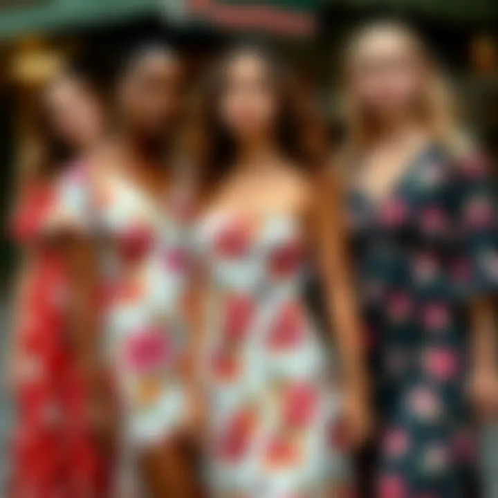 Diverse body types in chic floral dresses