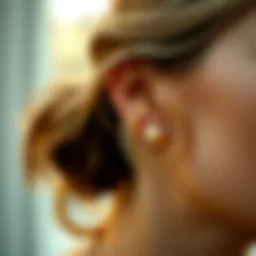 Elegant hoop earrings with intricate designs