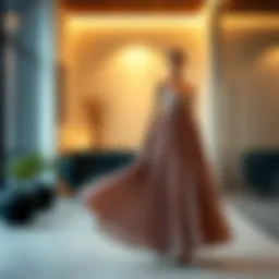 Elegant pleated skirt in a modern setting