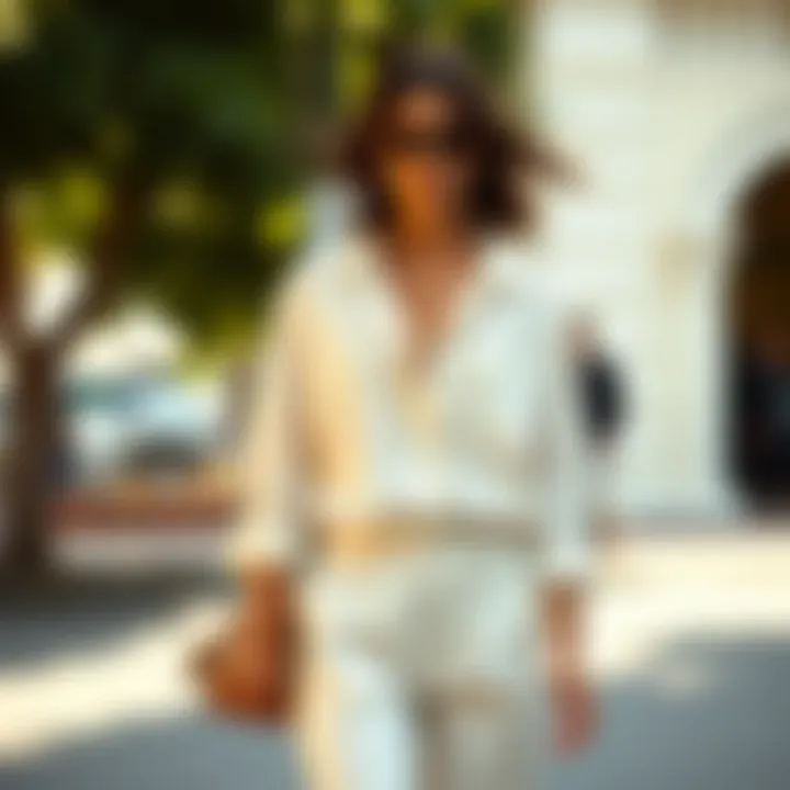 Elegant summer linen trousers style