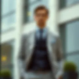 Elegant three-piece suit showcasing a stylish vest