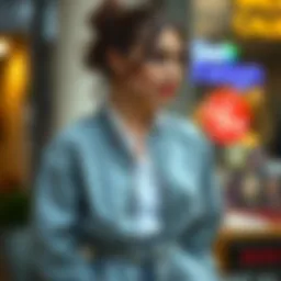 Stylish spring jacket showcasing modern design