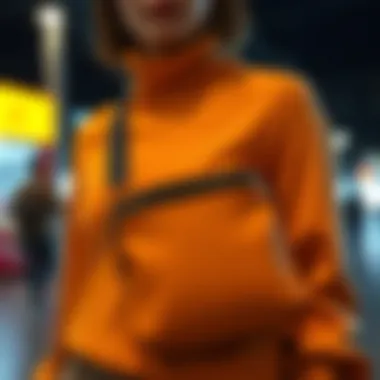 Style Integration with Zippered Bags A fashionable individual wearing a zippered bag that complements their outfit, illustrating style integration.