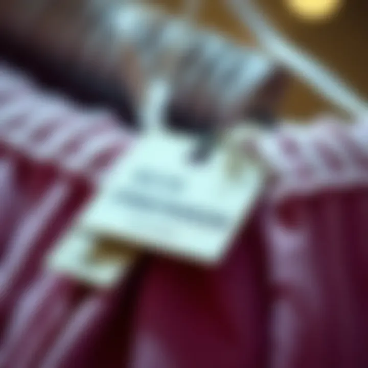 Sustainable clothing tags emphasizing eco-friendly fashion