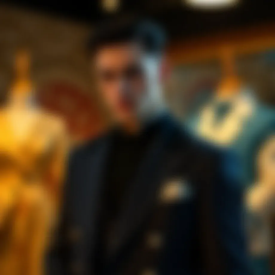 Elegantly tailored hakim yaka mont showcasing design intricacies