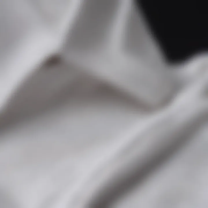 Close-up of fabric texture of a white shirt