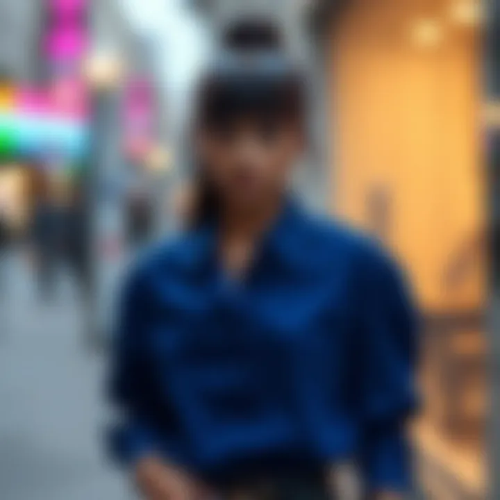 Trendsetting combinations with knotted sleeve shirts