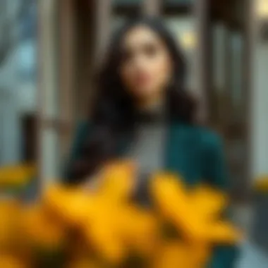 Seasonal Fashion with Dark Green Blazer Fashionable dark green blazer in a seasonal setting