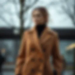 Elegant double-breasted coat showcasing timeless design