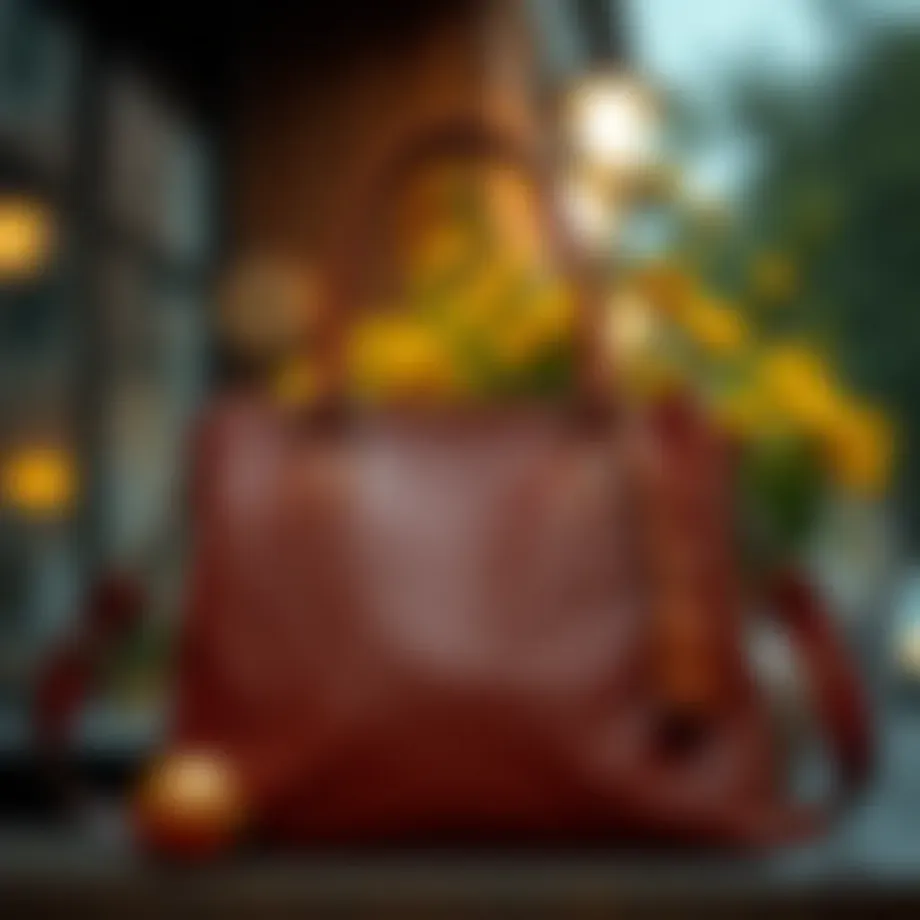 Elegantly crafted leather bag showcasing its timeless design