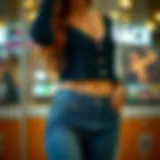 Stylish outfit highlighting the hips