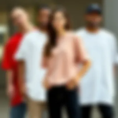 Different body types showcasing the versatility of oversized t-shirts.