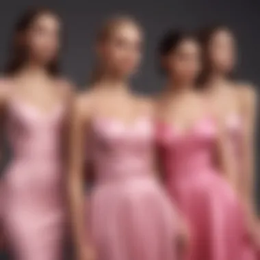 Different shades of pink dress for diverse body types