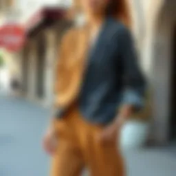 Stylish loose clothing ensemble