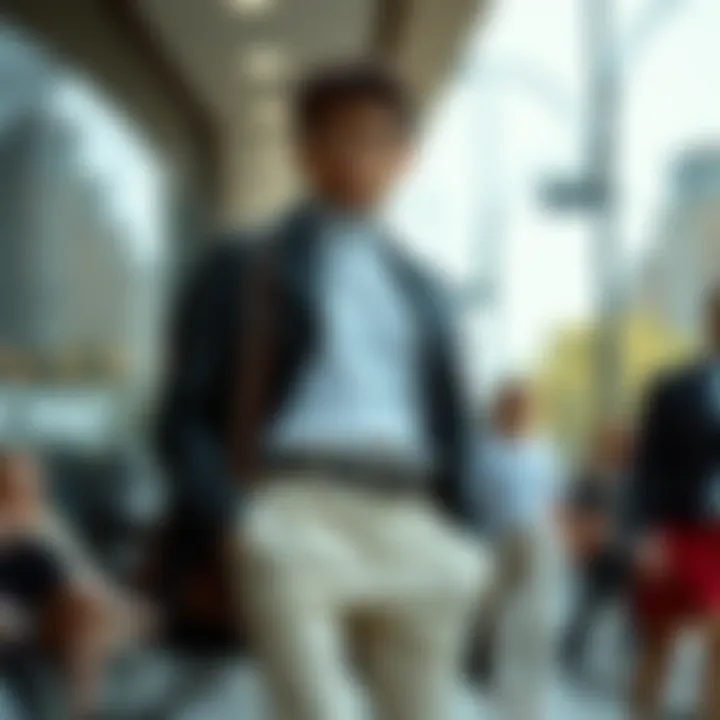 Stylish outfit complementing body shape