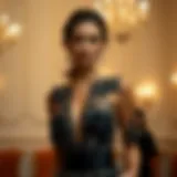 Elegant tesettür evening dress with intricate details
