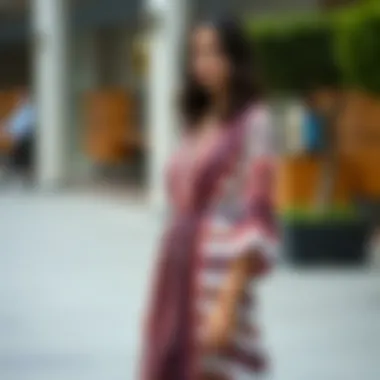 Chic Modern Patterns Trendy tesettür dress showcasing modern patterns