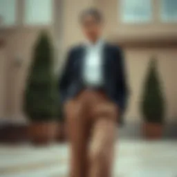 Elegant and stylish outfit featuring a tailored jacket and trousers