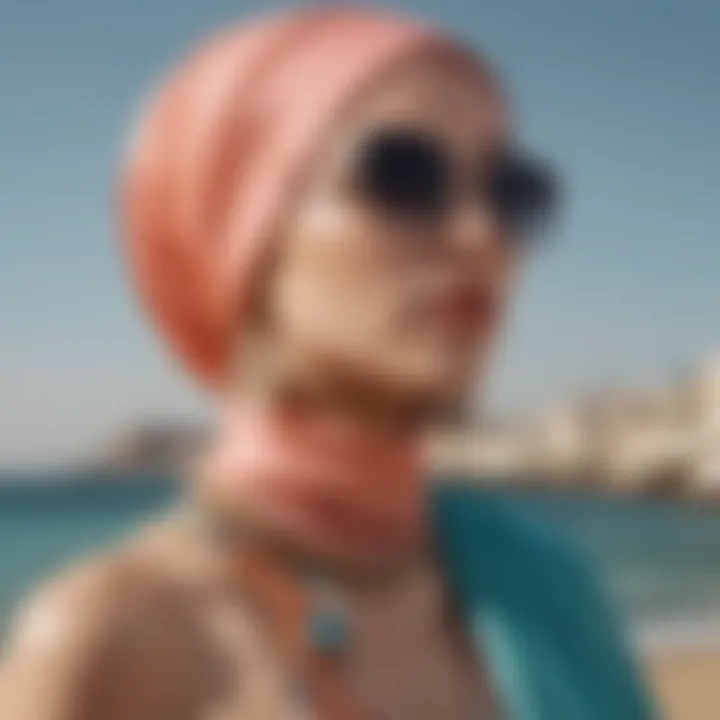 Chic combinations of hijab swimwear with accessories