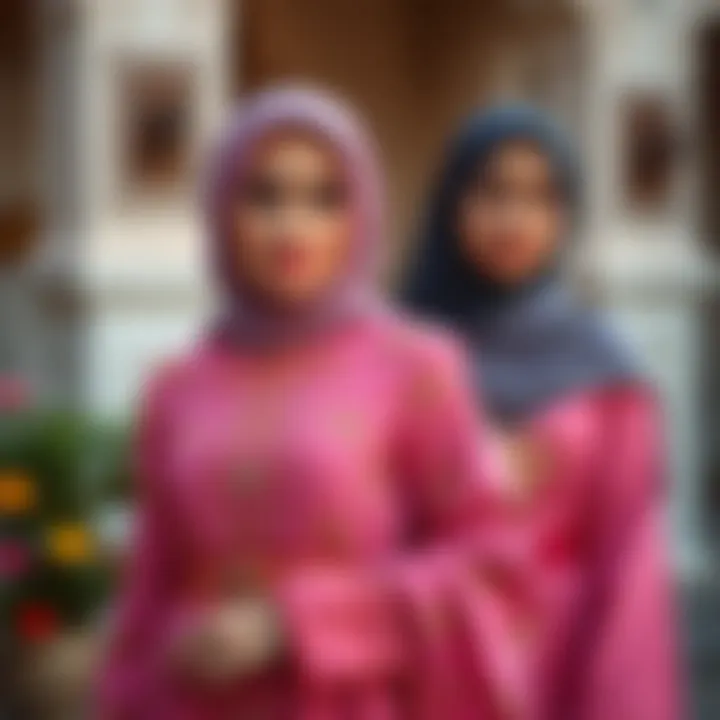 Color palette for hijab engagement attire