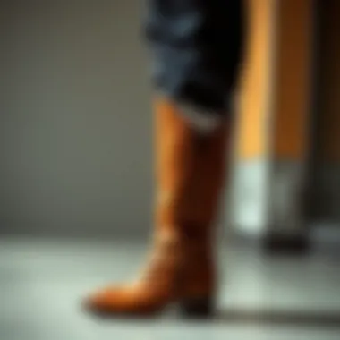 Stylish Boots for Jumpsuit Fashion Stylish boots enhancing a jumpsuit outfit