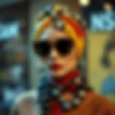 Contemporary Accessories Enhancing Turban Style Stylish turban ensemble complemented by contemporary accessories