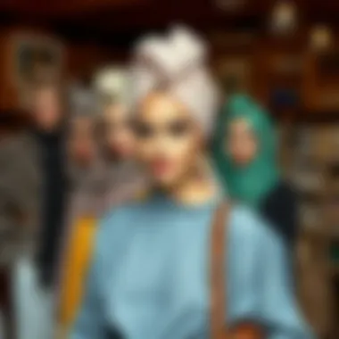 Exploring Diverse Styles in Turban Fashion Diverse styles of turban outfits displayed in a fashion setup