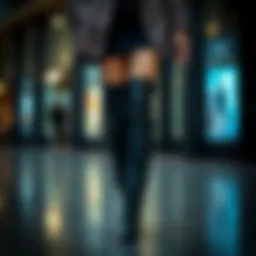 Elegant black knee-high boots paired with a chic outfit