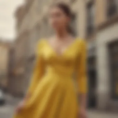 Versatile Yellow Dress for Diverse Body Types Fashionable yellow dress suitable for all body types.